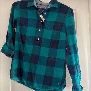 Tommy Hilfiger Cotton Plaid Shirt - NWT